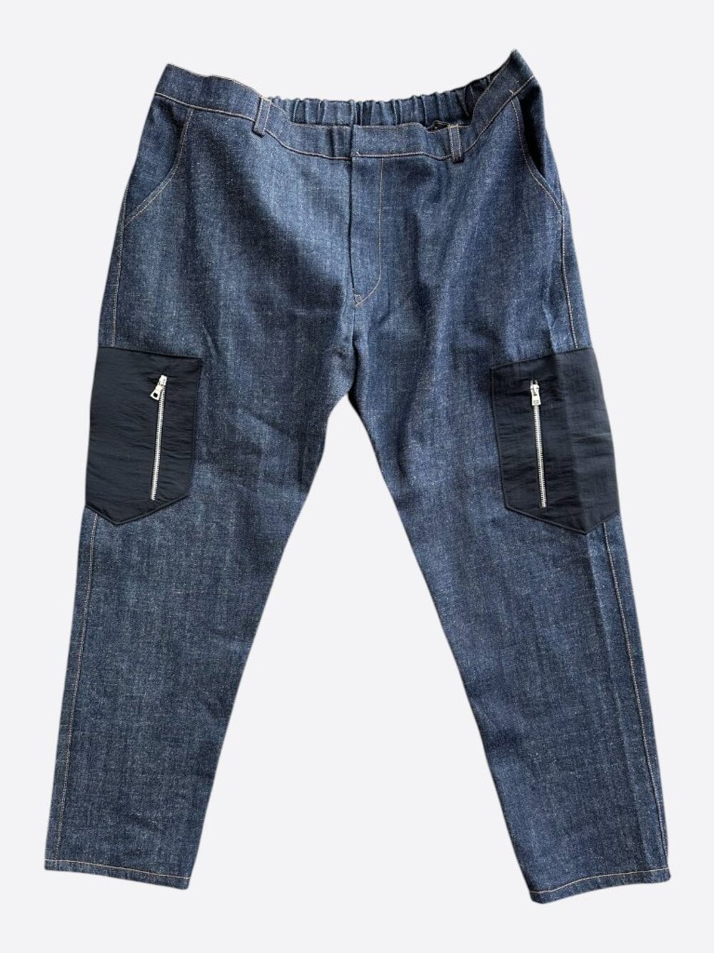Dior Sacai Blue & Black Denim Cargo Pants